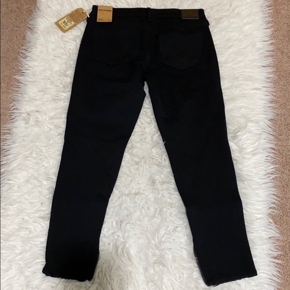 True Religion Black Gold Halle Crop Paneled Skinny - Picture 4 of 13